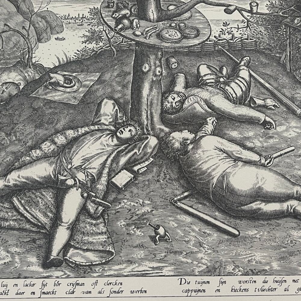 Bruegel, The Land of Cockaigne, Engraving, Print, Bookplate, Art, ~ 241229-WH 70